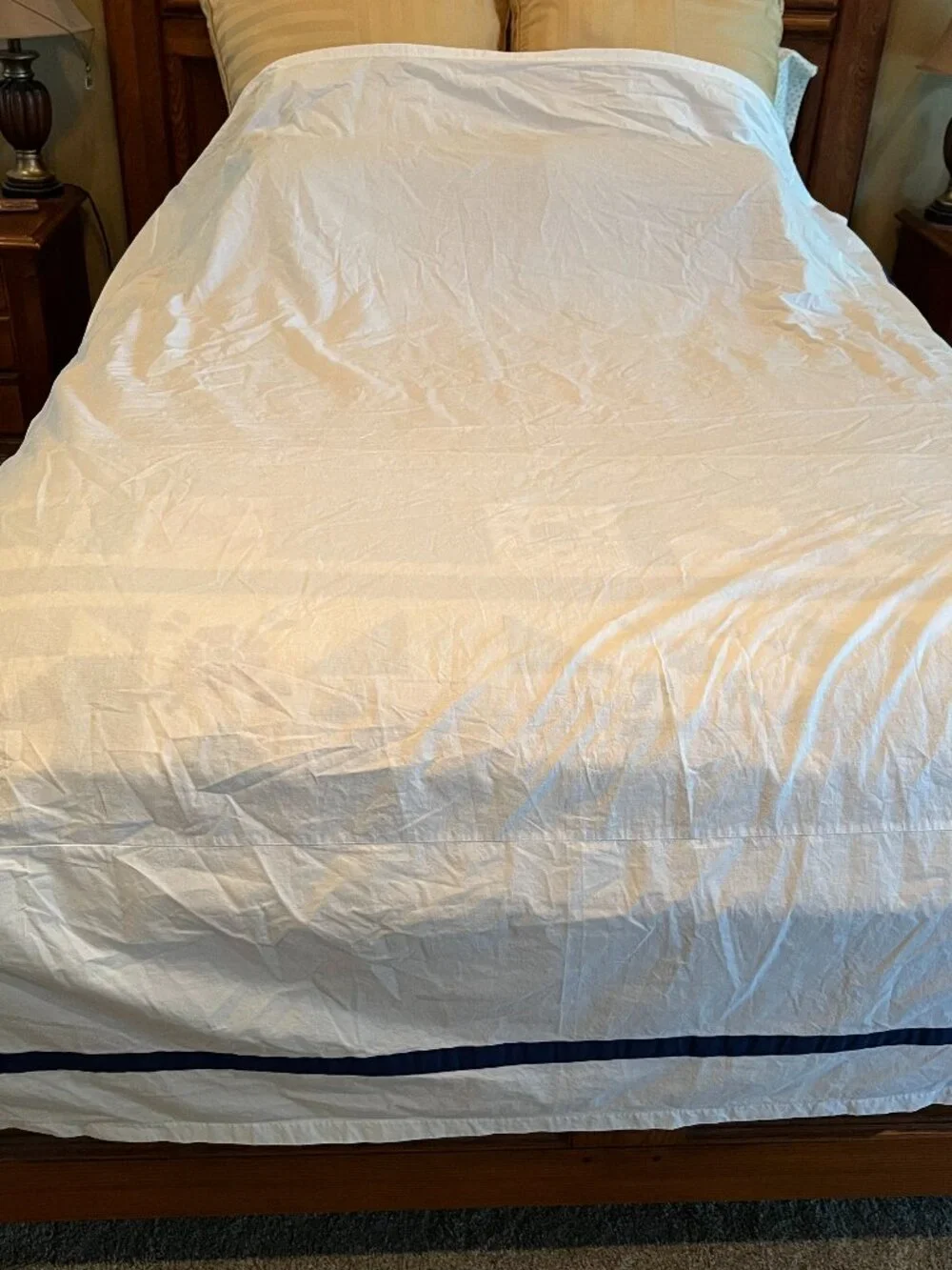 Pottery Barn Morgan Organic Percale Bed Skirt QUEEN 14